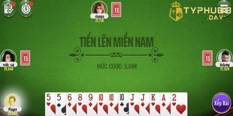Top 3 Game Bài Đánh Bài Được Chơi Nhiều Nhất Tại Typhu88 1 Tiến Lên Miền Nam luôn là một trong những top 3 Game Bài Đánh Bài